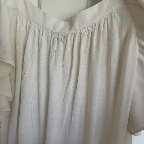 NWT Ann Taylor Square Neck Flutter Top - Picture 4 of 5